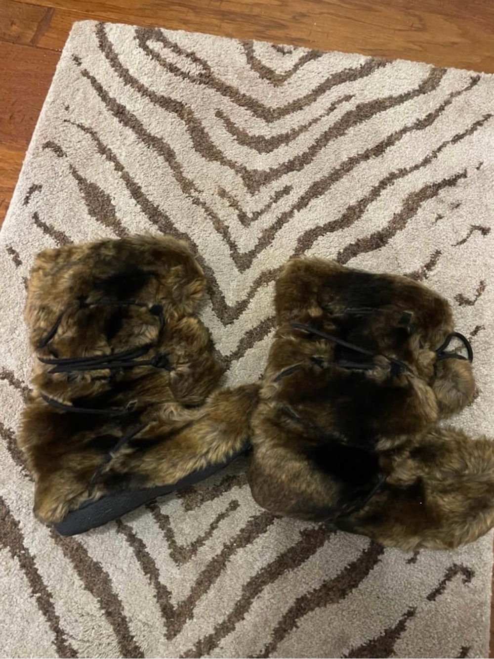 Rockport Women's Faux Fur Slipper Boots in Brown